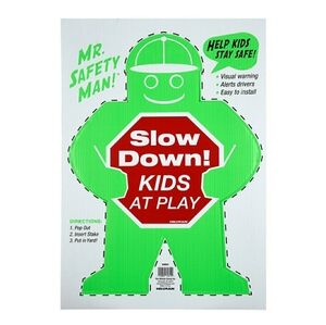 HILLMAN 24" Mr. Safety Man Plastic Play Sign